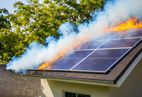 Solar panellerde yangın riski